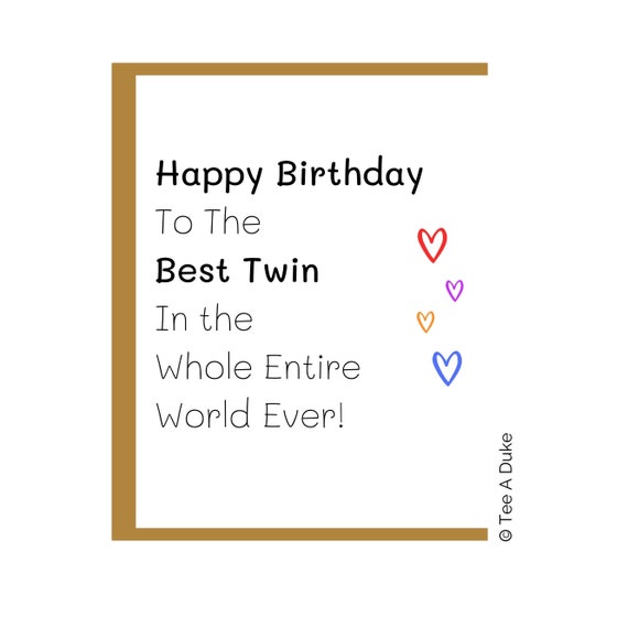 LEMON LOCO Happy Birthday Womb Mate Greeting Card | Twin Birthday Card For Twin Brother Or Twin Sister, Sibling Birthday Card, Twin Brother Birthday Card, Twin Sister Birthday Card