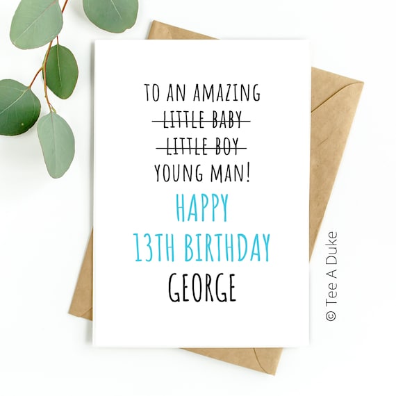 Tarjeta Personalizada De Cumpleaños Número 16 Para Niños, Feliz Cumpleaños Número 16, 16 Adolescentes, 13, 14, 15 Hijo, Novio, Amigo, Nieto, Sobrino, Hermano 604 - España