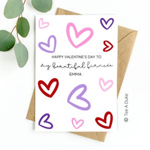 Carte de Saint-Valentin pour fiancée Belle fiancée Carte de Saint-Valentin, carte de Saint-Valentin de fiancé, carte de Saint-Valentin pour future femme