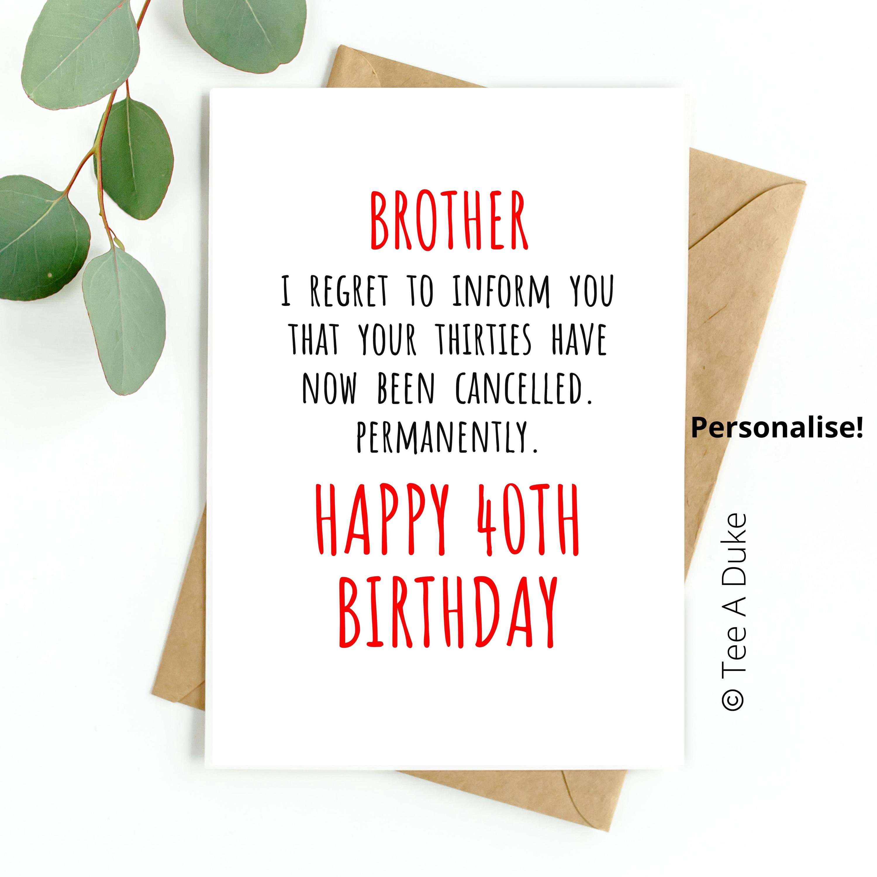 Biglietto Di Auguri Divertente Per Compleanno | 18° 21° 30° 40° 50° 60° Anni | Sarcastico Per Lui E Lei