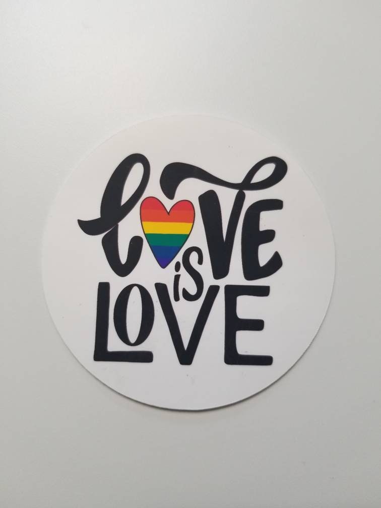 Love is love vinyl sticker Etsy