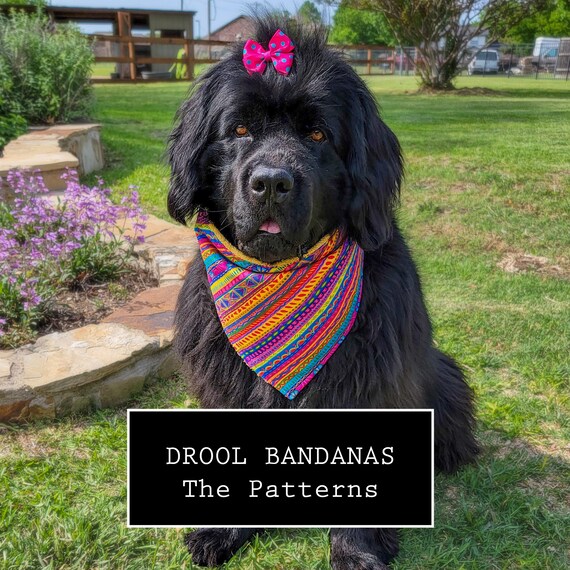 DOG DROOL BANDANAS the Patterns Etsy