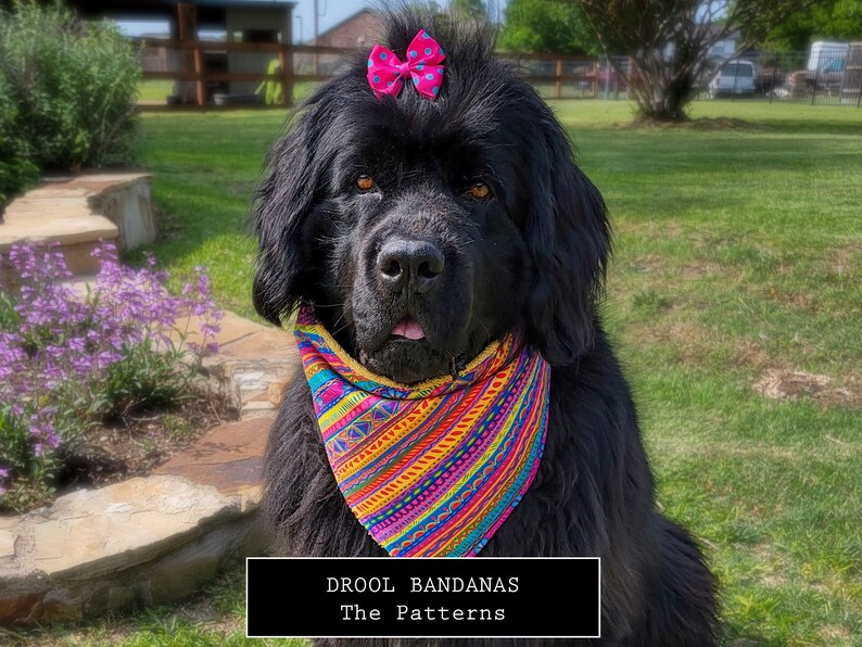 DOG DROOL BANDANAS the Patterns Etsy