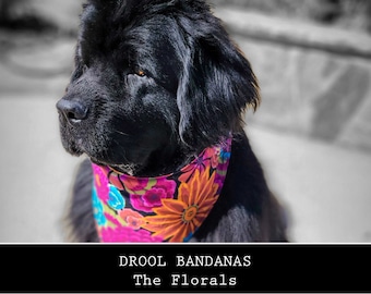 DOG DROOL BANDANAS - The Florals