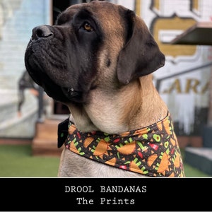 DOG DROOL BANDANAS the Prints Etsy