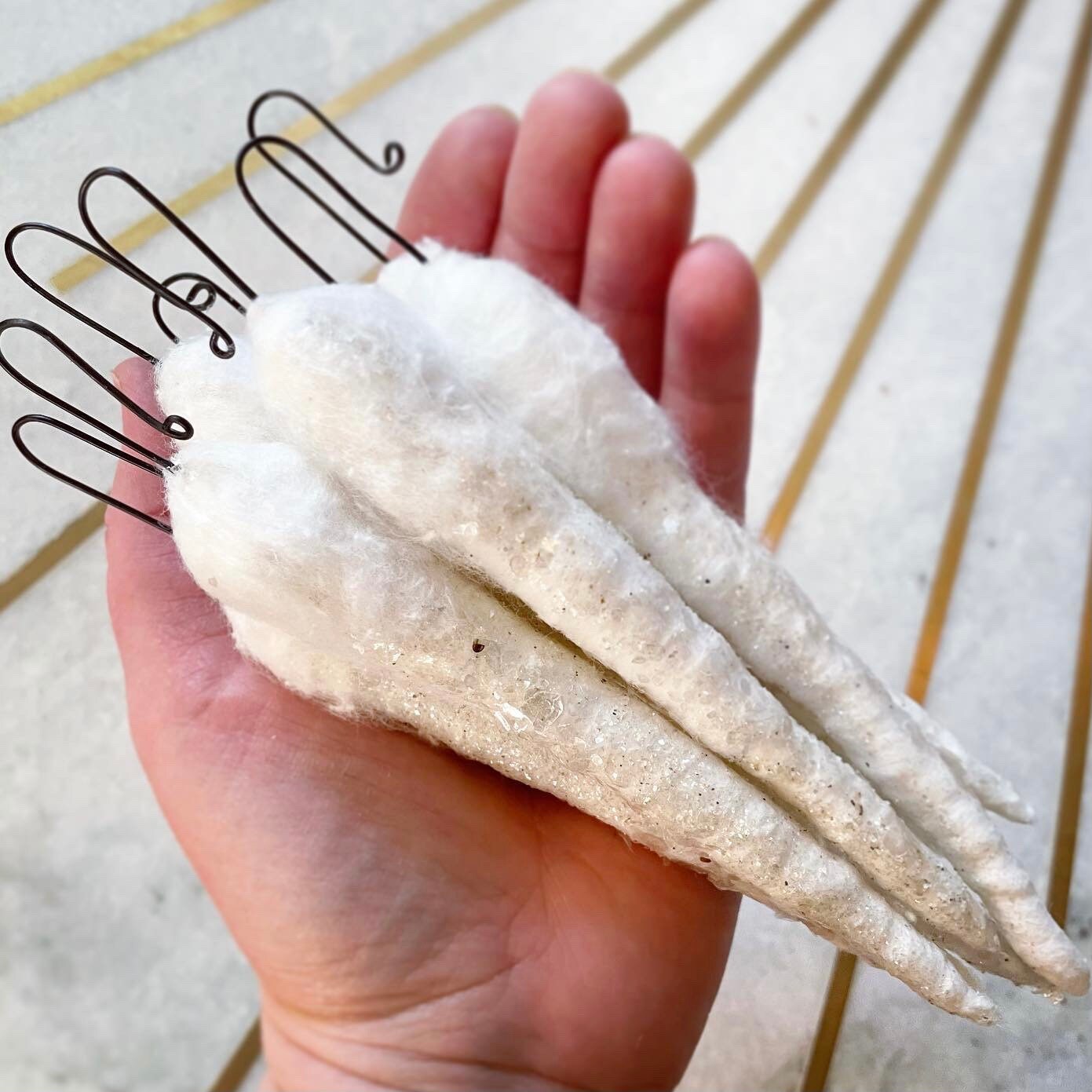 Spun Cotton Icicle Craft Kit Etsy