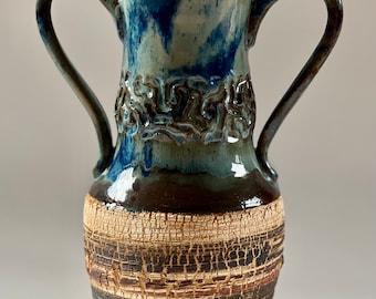 Regal Wash Vase, Ceramic pottery, Centerpiece, Home Decor, Handmade Bud Vase, Kitchen Island Decor, Table Centerpiece - approx 11"