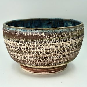 Ocean Waves Bowl approx 8x5, centerpiece, dinner serving bowl, fruit bowl, holiday bowl