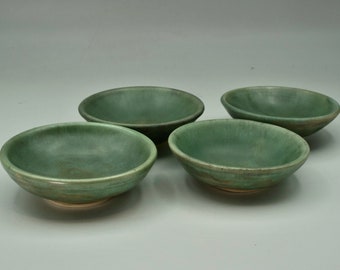 Eco Green Set of appetizer crudité bowls, ramekins, four bowls approx 3.5” wide