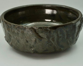 Emerald Jem matcha bowl, tea cup, tea ritual Japanese tea ceremony, altered and textured clay, approx 300 ml