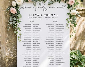 Wedding Seating Plan, Wedding Seating Chart, Our Favourite People Sign, Wedding Table Plan, Banquet Layout, Foamex Board, Wedding Sign