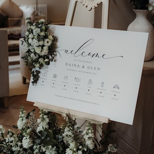 Wedding Order of the Day Sign, Wedding Order of Events Sign, Wedding Timeline, Wedding Day Schedule, Wedding Day Timeline, Wedding Programme