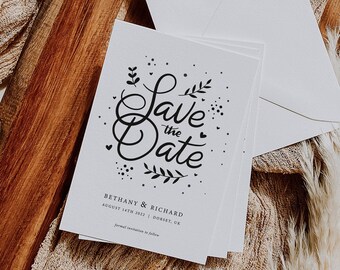 Rustic Save the Dates, Boho Save the Dates, Boho Wedding Save the Dates, Eco Save the Dates, Floral Save the Dates, Save the Dates