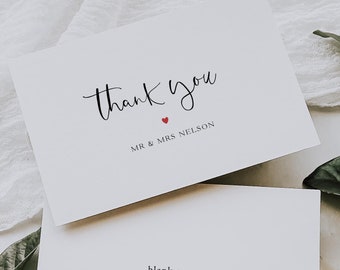 Personalised Thank You Cards, Wedding Thank You Cards, Gift Thank You Cards, Christmas Thank You Cards, Simple Thank You Cards