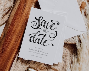 Rustic Save the Dates, Kraft Save the Dates, Boho Wedding Save the Dates, Eco Save the Dates, Calligraphy Save the Dates, Save the Dates