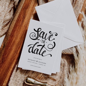 Rustic Save the Dates, Kraft Save the Dates, Boho Wedding Save the Dates, Eco Save the Dates, Calligraphy Save the Dates, Save the Dates