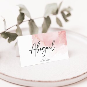 Cartão de lugar para casamento, cartões de lugar Blush, cartões de nome de lugar para casamento, cartões de lugar para casamento, nomes de lugar para mesa, configurações de lugar, cartões de nome