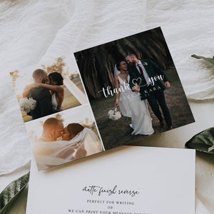 Hochzeit Dankeskarten, Hochzeitsfoto Dankeskarten, Foto Postkarten, Hochzeit Dankeskarte, Dankeskarte mit Fotos