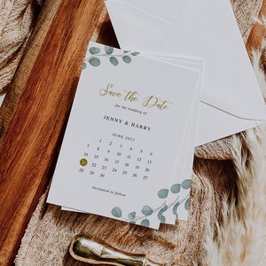 Calendar Save the Date, Floral Save the Date, Botanical Save the Date, Rustic Save the Date, Boho Save the Date, Save the Dates