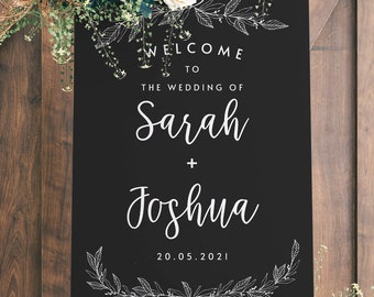 Welcome Wedding Sign, Wedding Welcome Sign, Welcome to our wedding, Wedding Day Welcome Sign, Blackboard Wedding Sign, Rustic Wedding Sign