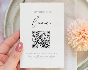 Capture the Love QR Code, Wedding Photo Signs, Share the Love, Wedding QR Code Signs