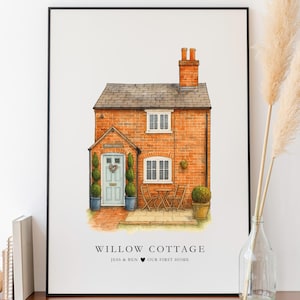 Housewarming Gift, New Home Gift, House Painting from Photo, Realtor Gift, House Painting, Custom House Portrait, New Home, First Home Gift