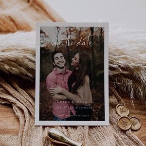 Foto Save the Date, Hochzeit Save the Date, Fotografie Save the Date, Modernes Save the Date, Save the Date Einladungen, Elegantes Save the Date