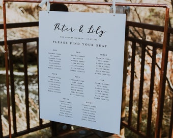 Wedding Seating Plan, Wedding Seating Chart, Seating Chart, Wedding Table Plan, Table Plan, Seating Chart, Foamex Seating Plan, Digital File