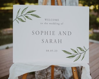 Wedding Welcome Sign, Personalised Welcome to our Wedding Sign, Welcome Sign, Custom Wedding Sign, Elegant Wedding Sign, Modern Wedding Sign