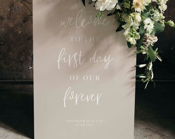 Wedding Welcome Sign, Personalised Welcome to our Wedding Sign, Simple Wedding Sign, Modern Wedding Sign, A1 A2 Wedding Sign, Custom Quote