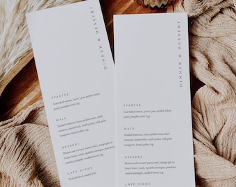 Wedding Menu, Dinner Card Menu, Menus for wedding, Wedding Breakfast, Botanical Wedding Menu, Food Menu, Wedding Reception, Wedding Dinner