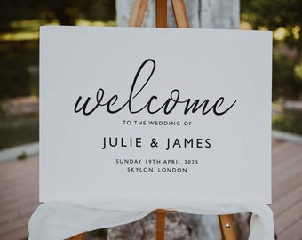 Wedding Welcome Sign, Welcome to our Wedding Entrance Sign, Simple Wedding Sign, Modern Wedding Sign, A1 A2 Wedding Sign
