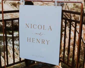 Wedding Welcome Sign, Personalised Welcome to our Wedding Sign, Modern Wedding Sign, Elegant Wedding Sign, Classic Wedding Sign, Foamex