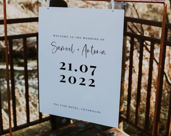 Wedding Welcome Sign, Modern Wedding Sign, Welcome to our wedding, Custom Wedding Day Welcome Sign, A1 Wedding Sign, A2 Wedding Sign