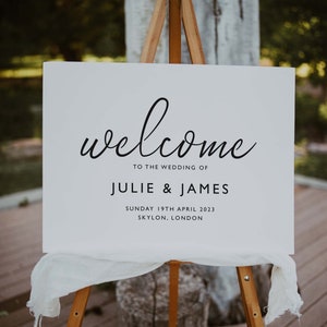 Wedding Welcome Sign, Welcome to our Wedding Entrance Sign, Simple Wedding Sign, Modern Wedding Sign, Digital File