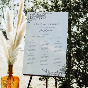 Hochzeit Sitzplan, Botanische Hochzeit Sitzplan, Sitzplan, Hochzeit Tischplan, Tischplan, Sitzplan, Foamex Sitzplan