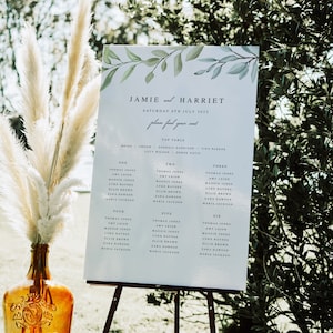 Plano de assentos para casamento, plano botânico de assentos para casamento, gráfico de assentos, plano de mesa de casamento com vegetação, plano de assentos Foamex, arquivo digital