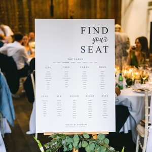 Wedding Seating Plan, Wedding Seating Chart, Seating Chart, Wedding Table Plan, Table Plan, Seating Chart, Foamex Seating Plan, Digital File