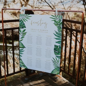 Plano de assentos para casamento, plano botânico de assentos para casamento, gráfico de assentos, plano de mesa de casamento com vegetação, plano de assentos Foamex, arquivo digital