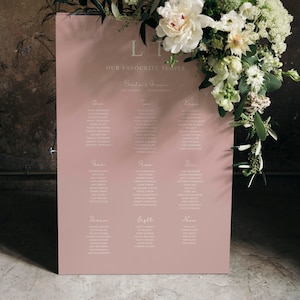 Hochzeit Sitzplan, Sitzplan, Sitzplan, Hochzeit Tischplan, Tischplan, Altrosa, Foamex Sitzplan, Sitzplan, Digitale Datei