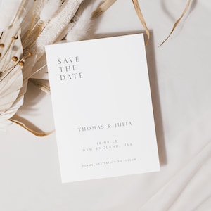Modern Save the Date, Classic Save the Date, Simple Save the Date, Minimal Save the Date, Traditional Wedding, Elegant Save the Date, SAMPLE