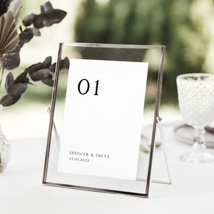 Moderne Hochzeitstischschilder, Hochzeitstischnummernkarten, Tischnamenkarten Hochzeit, Elegante Hochzeitstischnummern, Klassische Tischnamen