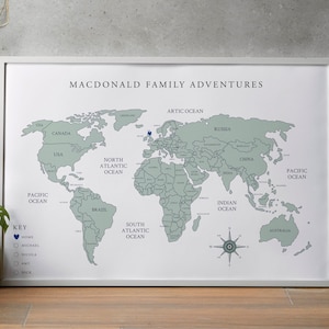 Carte de nos aventures de voyage, cadeau de fiançailles, impression de fiançailles, cadeau de couple, cadeau pour elle, cadeau pour lui, cadeaux de fiançailles, cadeau de Saint-Valentin