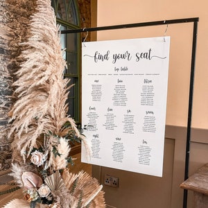 Wedding Seating Plan, Wedding Seating Chart, Seating Chart, Wedding Table Plan, Table Plan, Seating Chart, Foamex Seating Plan, Digital File