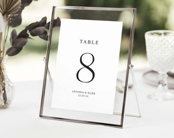 Modern Wedding Table Signs, Wedding Table Number Cards, Table Name Cards Wedding, Elegant Wedding Table Numbers, Classic Table Names