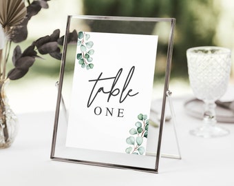 Botanical Wedding Table Signs, Wedding Table Number Cards, Table Name Cards Wedding, Eucalyptus Wedding Table Numbers, Botanical Table Names