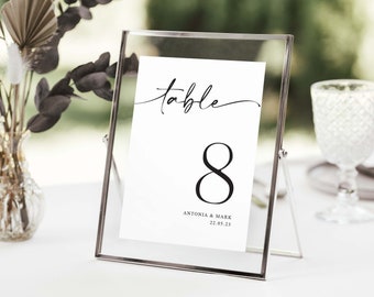 Modern Wedding Table Signs, Wedding Table Number Cards, Table Name Cards Wedding, Elegant Wedding Table Numbers, Classic Table Names