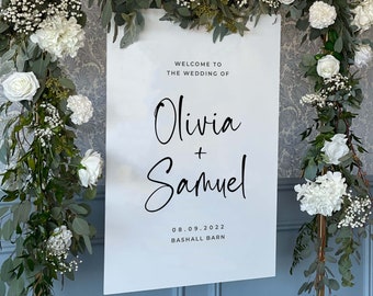 Wedding Welcome Sign, Personalised Welcome to our Wedding Sign, Modern Wedding Sign, Elegant Wedding Sign, Covid Wedding Sign, Foamex