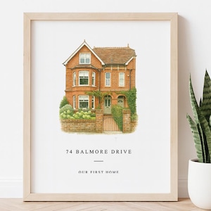Housewarming Gift, New Home Gift, House Painting from Photo, Realtor Gift, House Painting, Custom House Portrait, New Home, First Home Gift