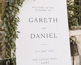 Wedding Welcome Sign,  Welcome to our Wedding Entrance Sign, Wedding Sign, Elegant Wedding Sign, Modern Wedding Sign, Printed Welcome Sign